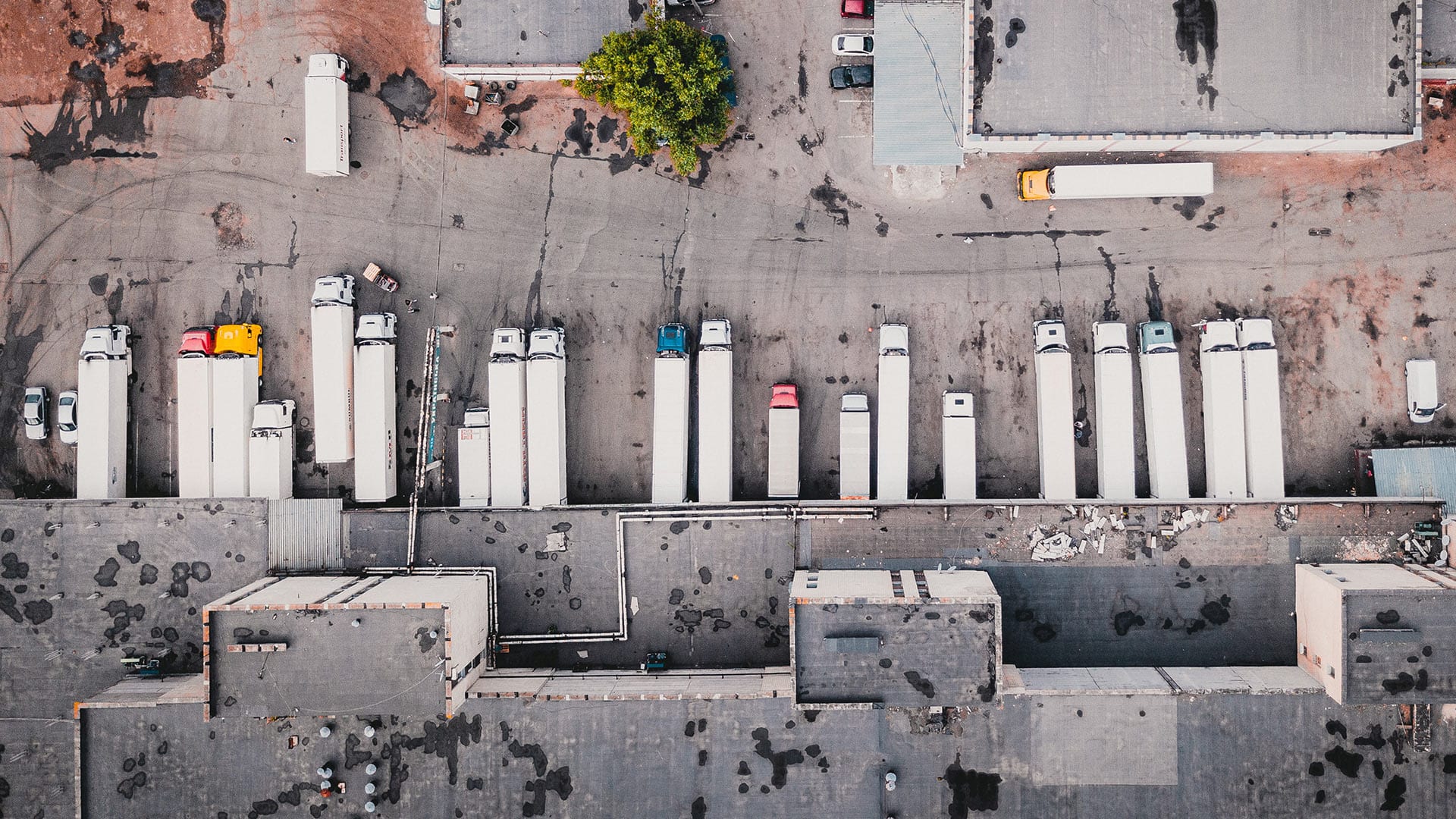 Aerial of Logistics Warehouse